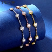 TBCYD 4mm D Color VVS1 Real Moissanite Chain Bracelets 2.4CT Moissanite GRA S925 Silver Wedding Party Hand Jewelry For Women