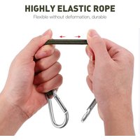 Strap Silver Bungee Cord Metal Latex Cords Carabiner Outdoor Elastic Strap Outdoor