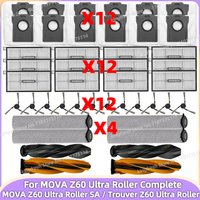 Fit For MOVA Z60 Ultra Roller Complete/ Z60 Ultra Roller SA/ Trouver Z60 Ultra Roller Parts Main Side Brush Bag Filter Mop Cloth