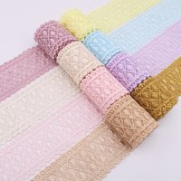 40MM 9 Yards 45 Yards Diamond Inelasticity Wavy Edge Hollow Lace Embroidery Ribbon Hair Bows DIY Handmade Crafts Accessories