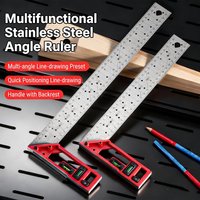 Professional Measuring Instrument with Dual Axis Level Bubble and Multiple Angled Hole Designs for Carpentry Projects