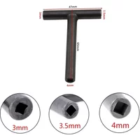 T Type Wrench 3/3.5/4mm Valve Screw Clearance Adjusting Spanner Square Hexagon Wrench Tool For Motorcycle Engine