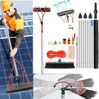 7m Aluminium Telescopic Cleaning Brush with Water Hose for Solar Panels, Water Fed Cleaning Pole Kit with180° Adjustable Angle image 4