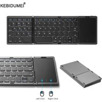 Foldable Wireless Bluetooth Keyboard Folding Mini Keyboards With Touchpad for PC Mac Smartphone Windows iOS Android