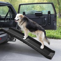 Portable Folding Dog Ramps for SUV, Truck, Car Ramp Stairs Step Ladder for Pet, Non-Slip Pet Ramp with Raised Siderails