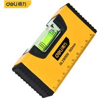Deli 100mm Portable Magnetic Pocket Level High-precision Aluminum Structure Spirit Bubble Level Horizontal Level