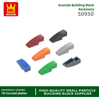 Wange142Pcs/lot 50950 3x1 Curved Building Blocks MOC Classic Accessories Compatible With Bricks Children Toys Gift Box