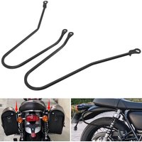 Motorcycle Black Saddlebag Supports Guards Bars Accessories Iron for Triumph Bonneville T100 T120 Thruxton 1200 2016-2022