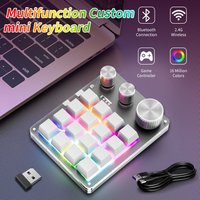 16 Keys 3 Knob Macro Custom Mini Keyboard Bluetooth Programming DIY Mechanical Macropad Gaming Drawing Switch Hot-swap Keypad