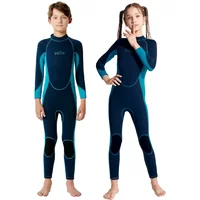 Children's 3MM Neoprene Wetsuit Back Zipper Surfing Snorkeling Swimming Suit Long Sleeves Boys Girls Kids Water Sports Swimwear