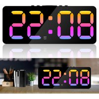 Digital Alarm Clock Large LED Display Brightness Dimmable Digital Clock with USB Charging Ports Snooze Bedside Alarm Clock