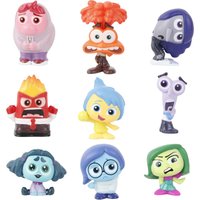 9PCS Mini Inside Out 2 Action Figure Toy Cartoon Movie Joy Anxiety Anger Sadness Disgust Fear Model Doll Figurines Kids Gift