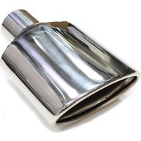 Car Universal Oval Exhaust Tip Stainless Steel For Benz W204 Class C Muffler Tip 47mm Inlet Single Out Exhaust Pipe Car Tuning