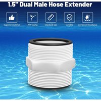 New PVC Pool Hose Connector Adapter 1.5-Inch White Dual Outlet Control Pool Hose Joint For Colemans