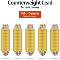 5PCS Weight Changeable Loading Lead Fishing Sinker Counterweight Lead Fish Sinker Fine-tune Counterweight Fishing Accessories