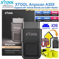 XTOOL Anyscan A30X OBD2 Code Reader Bluetooth Portable Wireless Scan Tool 26+ Advanced Special Functions PK A30M V2.0