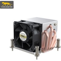 COOLSERVER R63 4 Heatpipe 2U Server CPU Cooler Workstation Computer Cooling Fan for Intel LGA2011 1700 115X AMD AM4
