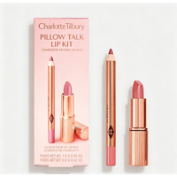 Charlotte Tilbury Lipstick Liner Set Matte Smooth&Cushion Foundation Dewy Radiant&Cheek Blush Natural Luminous Buildable Flawles