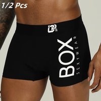 1/2 Pcs ORLVS Mens Boxer Sexy Underwear Soft Long Cotton Soft Underpants Male Panties 3D Pouch Shorts Under Wear Pants Short