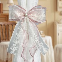 1pc Lace Bow-knot Curtain Tieback Clip Easy Installation Exquisite Design Curtain Holders Curtain Tied Belt Elegant