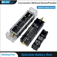 Splicable Battery Slot 18650/21700/5AA/7AAA Batteries Case Holder Solderless Battery Storage Box for DIY Enthusiasts