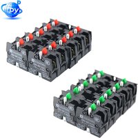 XB2 Contact Blocks for Push Button Switch 10A Silver/Brass Contacts ZB2-BE102C (NC)/ZB2-BE101C (NO) 10pcs Set