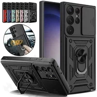 Armor Rotate With Ring Stand Camera Lens Anti-Scratch Case For Samsung Galaxy S24 S23 S22 Ultra S21 S20 Plus FE A54 A34 5G Cover