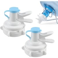 1/2pcs reusable plastic water dispenser valve and nozzle blue handle, no battery required, no threaded bottle cap adapter, suita