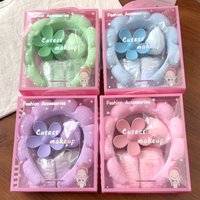 Boxed five-piece set of toiletry wristband, sponge, cloud-shaped hairband, high-crown female casual hairpin headpiece