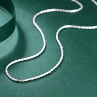 925 Sterling Silver 18k Gold Plated Necklace Single Sparkling Clavicle Chain for Women Wedding Jewelry collares