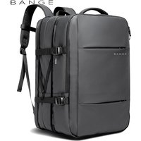 BANGE – sac à dos d'affaires esthétique pour hommes, sac USB extensible pour l'école, grande capacité 17.3, sac à dos de voyage étanche pour ordinateur portable