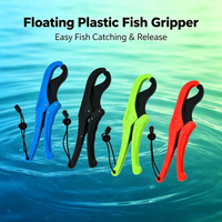 Portable 9" Floating Fish Grabber Lip Gripper Plier Anti Slip Catfish Bass Holder Saltwater Fishing Tackle Tool with Lanyard