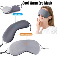 Dual-Side Cool Warm Eye Mask Adjustable Size Ice Silk Eye Cover Travel Light Blocking Breathable Eye Cover Sleep Soft Masks