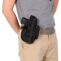 Universal Tactical Molle Holster with Single 9mm Mag Pouch OWB Carry for Airsoft Hunting Pistol Holster