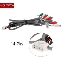 14 Pin RCA Car Android Stereo Radio USB Data SUB Woofer Wiring Harness Connector Adapter Cable For Android Universal Accessories
