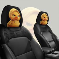 Little Yellow Duck Cartoon Print Car Headrest Cover, Removable & Washable, Car Seat Headrest Cover