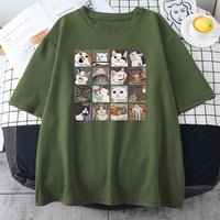 Meme chats Puzzle créativité imprimé hommes T-Shirts plage respirant drôle vêtements surdimensionné décontracté couverture en coton homme à manches courtes