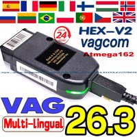 2026 VAGCOM VCDS Interface VAG HEX V2 Update 26.3 FOR VW For AUDI Skoda Seat Multi-Language Car Auto com Diagnostics VAGOM Tools
