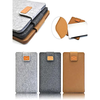Felt Laptop Sleeve, Slim Protective Carry Pouch for MacBook Air Pro 11/13/15 Inch, Lightweight Solid Color Travel Bag Accessory