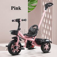 Multifunctional Toddler Tricycle 2-in-1 Kids Trike with Adjustable Seat Push Handle Balance Bike for Baby Children