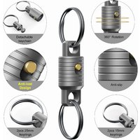 Premium Titanium Quick Release Keychain Heavy-Duty EDC Key Holder for Outdoor Activities, Travel and Daily Use