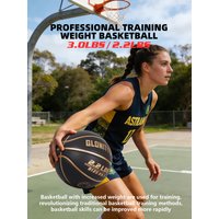 3LBS/2.2LBS Weighted Training Heavy Basketball Size 7/6 In&Outdoor For Improving Handing Dribbling Passing Rebounding Skill Ball