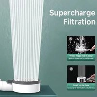 High Pressure Handheld Shower Head with 8 Modes Adjustable Water Filter One Key Stop Water Saving Bathroom Accessory