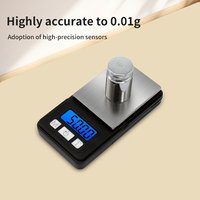 FODWET 0.01g Precision Mini Digital Scale with LCD Backlight - Portable Milligram Scale for Jewelry, Herbal Medicine,