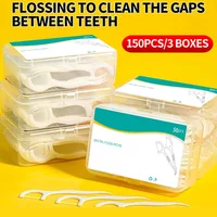 Disposable High Tension Dental Floss Sticks Smooth Plastic Toothpicks with Travel Friendly Floss Container
