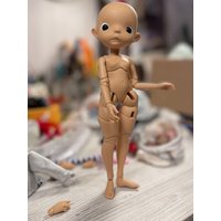 New 27cm BJD sd doll 1/6 fleshy Resin girl DIY fleshy joint movable toy cute spot makeup big eyes Free shipping