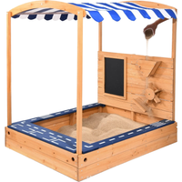 Custom Foldable Wooden Sandbox with Kindergarten Toy Sand Pit Set & Fence for Outdoor Play and Beach