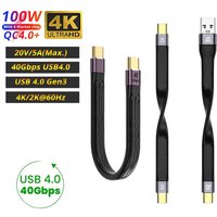 Câble USB C vers USB Type C 40Gbps pour MacBook Pro Charge rapide 4.0/3.1 60W 100W PD Charge rapide pour câble de Charge Samsung Xiaomi