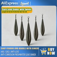 Carp Fishing Grip Sinkers 3PCS Heavy Duty Lead Weights 40G-120G Anti Loss Long Distance Casting Corrosion Resistant Fishing Tack