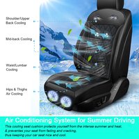 Universal Car Seat Cooler Pad 3D Mesh Ventilated Cushion with Cooling Fans 12/24V for Summer Driving - Anti-Slip Design New image 3